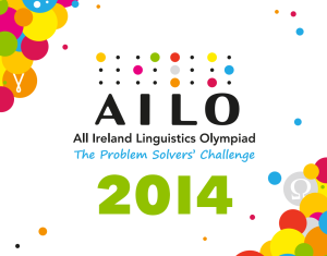 All Ireland Linguistics Olympiad Final 2014